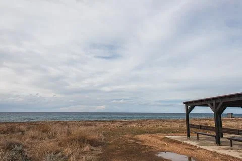 Mediterranean sea sky clouds Stock Photos
