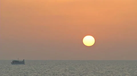 Mediterranean Sea Sunset Stock Footage 39789380