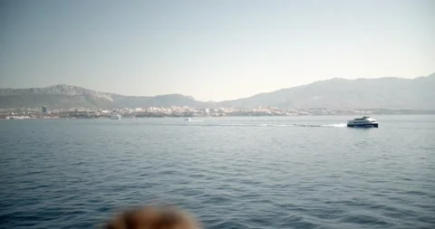 Mediterranean sea town Split ferry 動画素材 141659377