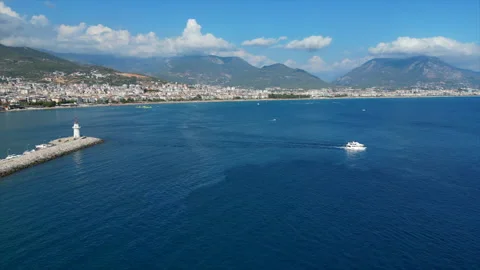 Mediterranean sea view from drone 库存影片 208095130
