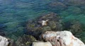 Mediterranean sea water splashing around reefs, Cyprus island HD Footage