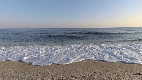Mediterranean Sea, waves on the beach Stock Footage 97201102