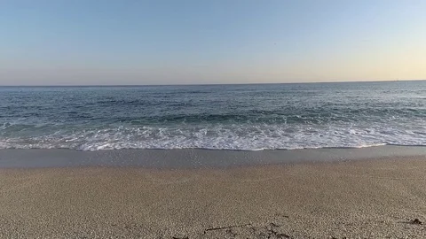 Mediterranean Sea, waves on the beach Stock Footage 97201123