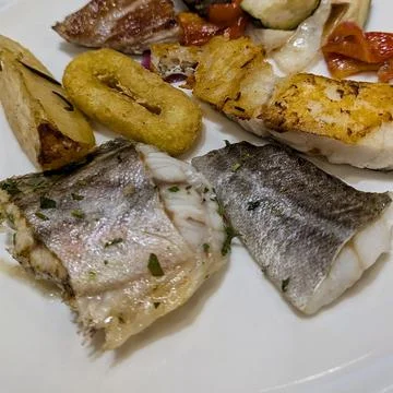 Mediterranean Seafood Selection Stock Photos
