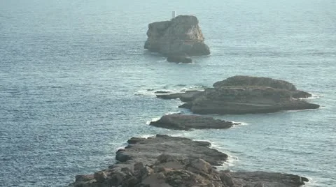 Mediterranean shore with rocks Video stock 12537839
