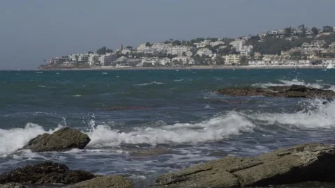 Mediterranean Spain Beach Stock Footage 233593222