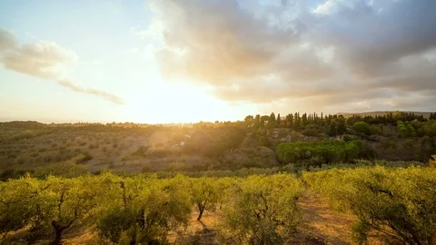 Mediterranean Summer Sunset Stock Footage 98501419