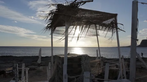 Mediterranean sunset at the beach Video stock 103154800