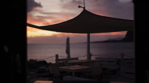 Mediterranean sunset at the beach Video stock 103154924