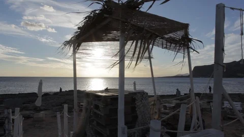 Mediterranean sunset at the beach Video stock 103154983