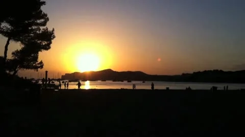 Mediterranean Sunset Stock Footage 9272514