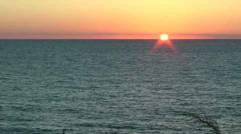 Mediterranean Sunset Stock Footage 12868251