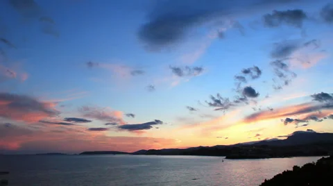 Mediterranean sunset 스톡 동영상 36655931