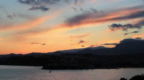 Mediterranean sunset 스톡 동영상 36656097