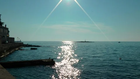 Mediterranean sunset Stock Footage 87349512