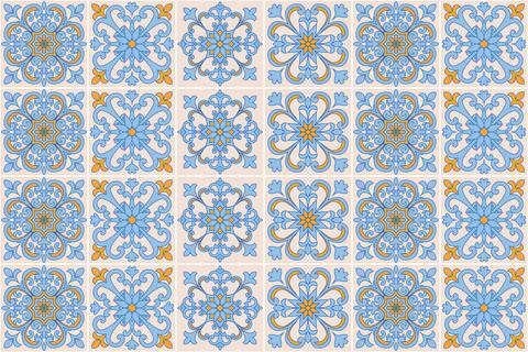 Mediterranean tile Pattern EPS Vector Illustrazione stock