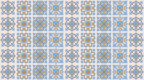 Mediterranean tile Pattern EPS Vector Illustrazione stock