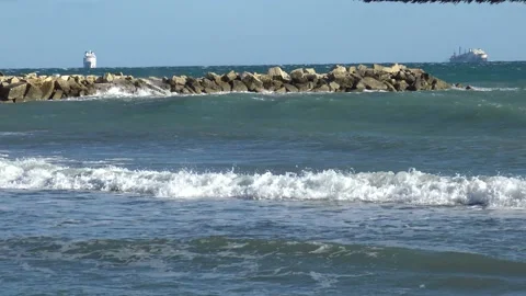 Mediterranean waves Stock Footage 184806642