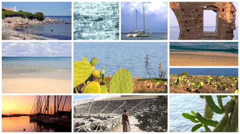 Mediterraneo collage Video stock 34768988