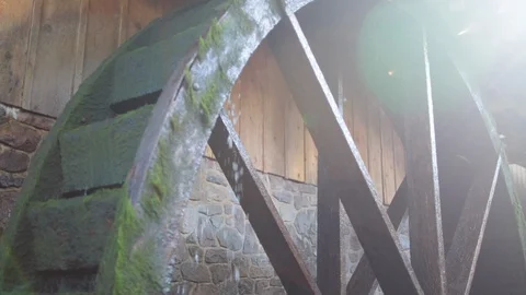Medium angle of water wheel .mov 스톡 동영상 95777269