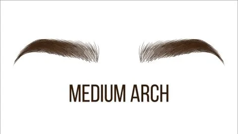 Medium Arch Brows Shape Vector Web Banner Template イラスト素材