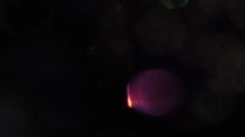 Medium bokeh light movement in low light in the dark Stock Footage 318662073