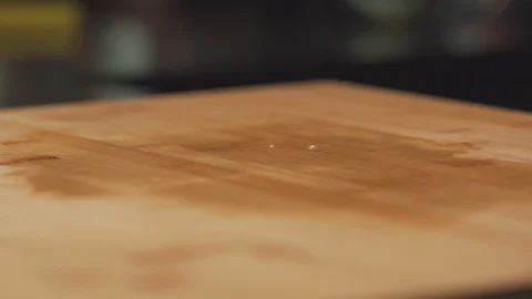 Medium close up flour a table base for hand kneading a bread pizza dough Stock Footage 127963695