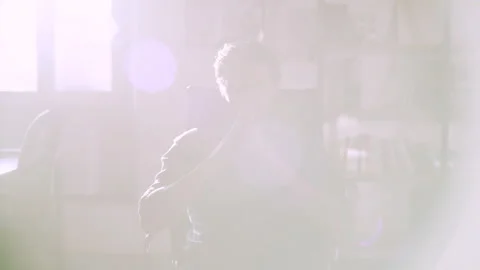 Medium to Close up shot on 8k helium RED camera.Ad agency creative director sitt Stock Footage 199461668