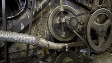 Medium close up shot of an old machine Video stock 165810755