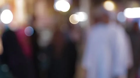 Medium Close up shot of pedestrian walking in Mutrah Souk Stock Footage 45842397