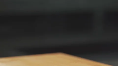 Medium close up shot weighing a package of flour for baking pizza dough homecook Stock Footage 127953822