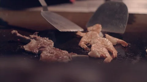 Medium Close Wokking Chicken Stock Footage 96289543