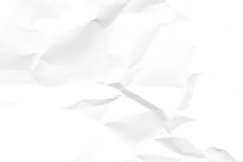 Medium creases of medium bright white crumpled paper used in background ill.. Stock Photos