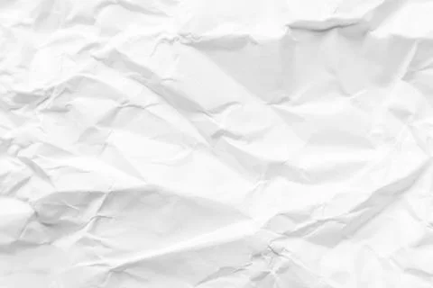 Medium creases of medium bright white crumpled paper used in background ill.. Stock Photos