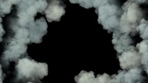 Medium density spreading smoke, wiping frame concentrically inwards. Video stock 93153704