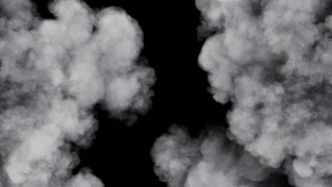 Medium density spreading smoke, wiping frame horizontally. Medium distance. Stock Footage 93422521