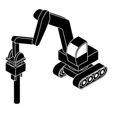 Medium drill truck icon, simple style Ilustración de archivo