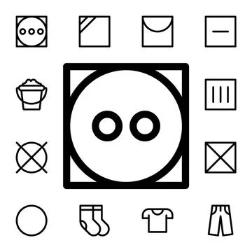 Medium, ellipse flat vector icon in laundry pack Stock Illustration