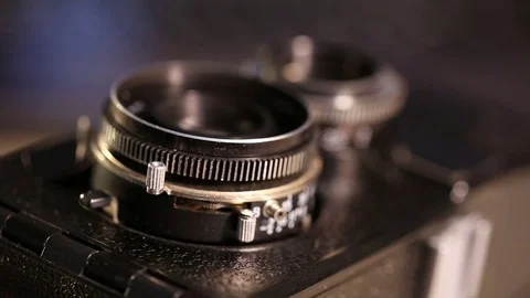 Medium format old film camera Video stock 72198703