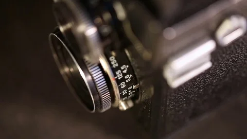 Medium format old film camera Video stock 72198790