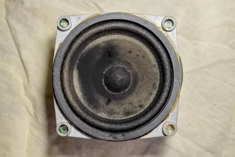 Medium frequency speakers 20gds-3. Soviet vintage acoustics, elements of a mu Stock Photos