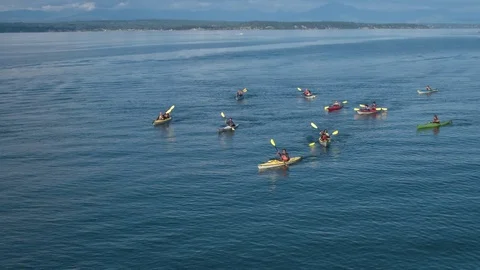 Medium group of people kayaking 動画素材 76228233