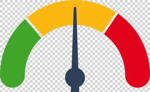 Medium Level Risk Gauge Icon-01 Stock Illustration