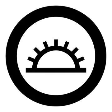 Medium light fastness Designation on the wallpaper symbol icon in circle roun Stock Illustration