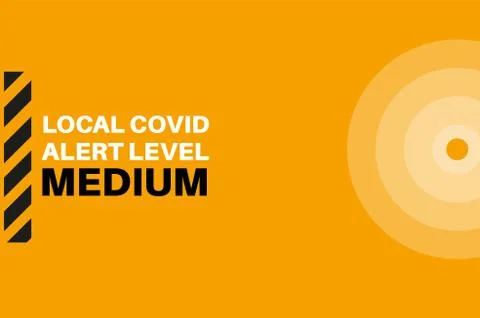 Medium Local Covid Alert Level (Tier 2) Vector Illustration Stock Illustration