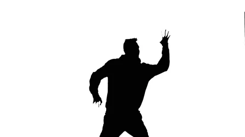 Medium long shot of guy dancing hip hop, freestyle, street dance, silhouette Stock Footage 130319544
