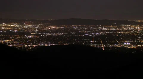 Medium night view of east los angeles Video stock 60609529