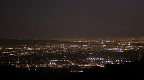 Medium night view of east los angeles 2 Stockbeeldmateriaal 60720719
