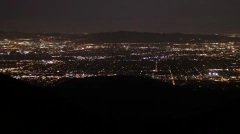 Medium night view of east los angeles Stock Footage 60722065