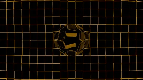 Medium Pixel Cube Destruction Front Flight Stock Footage 99276609